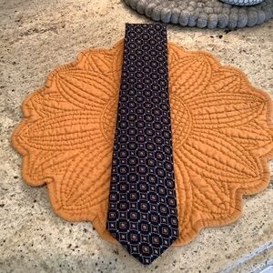 Robert Talbott Nordstrom Floral Geometric Blue Patterned Silk Tie